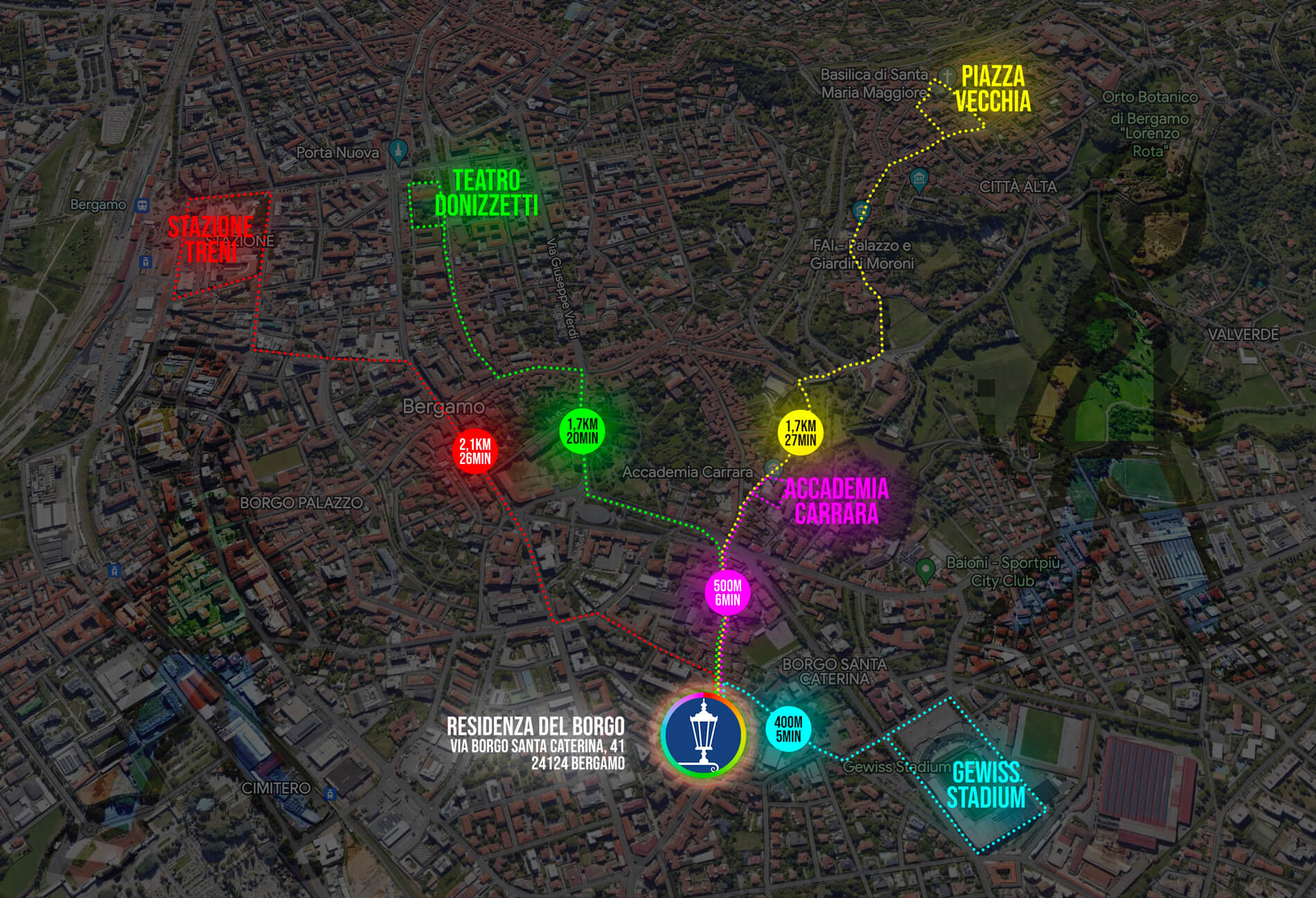 Residenza del borgo - muoversi a piedi